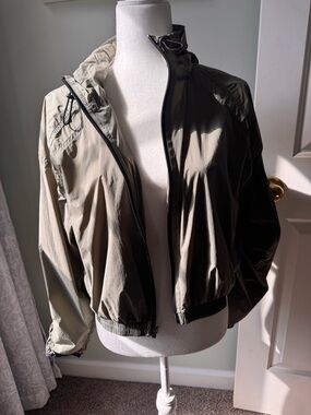 YBP Abercrombie Olive Windbreaker Jacket with Hood